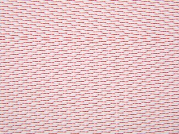 Red and white 5-shed woven mesh