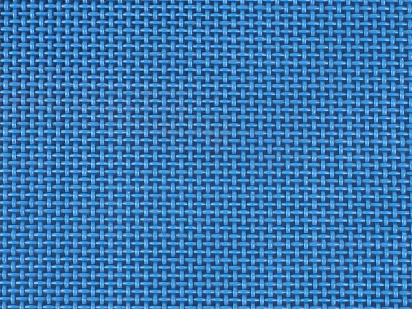 A blue woven polyester forming fabric