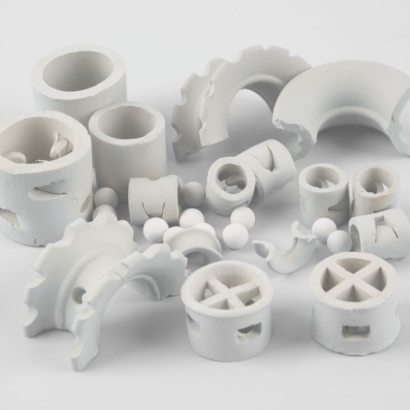 Ceramic random packing in different structures
