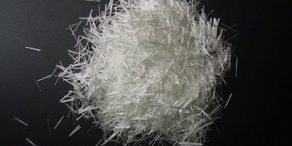 A ball of glass fiber is displayed.