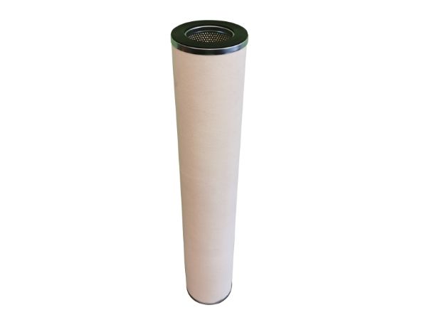 A white coalescer filter element