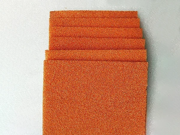 Display of finished copper foam product