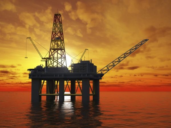 Offshore oil drilling platforma
