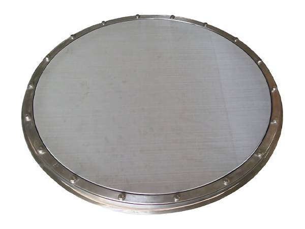 A filter screen with a welded stainless wrapped steel edge