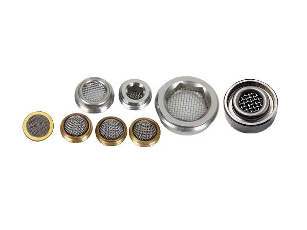 Different types of hydraulic filter screens.