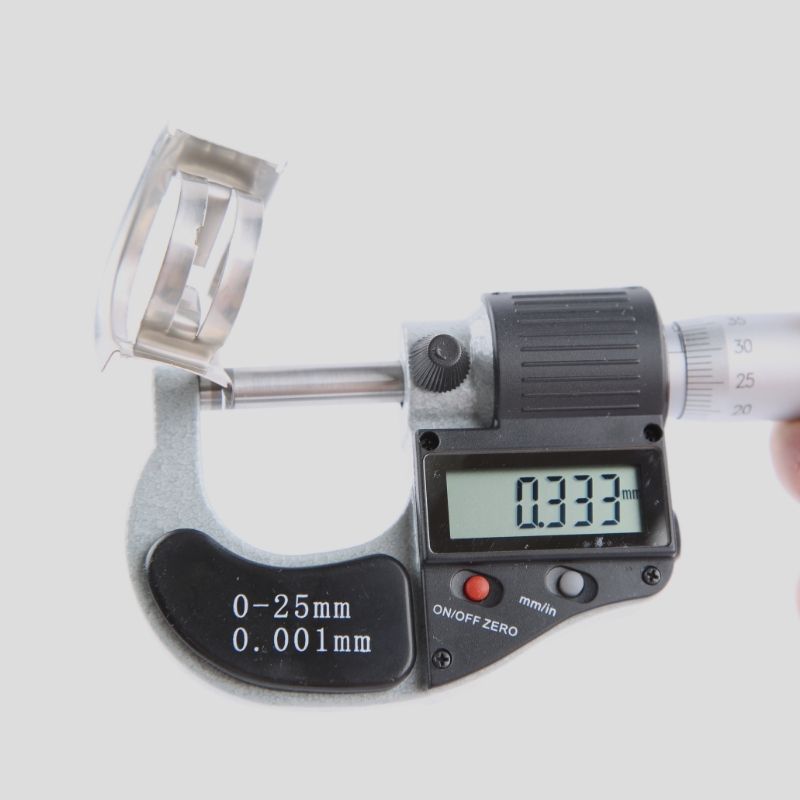 The caliper is used to measure the thickness of metal saddle ring
