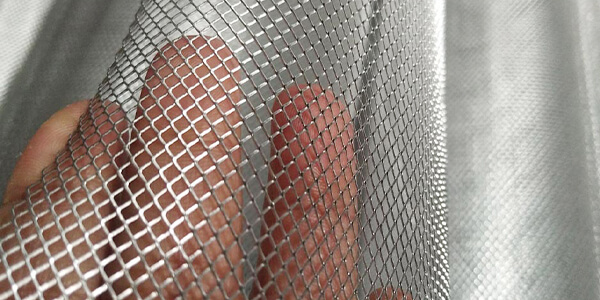 A piece of hand-held micro expanded mesh
