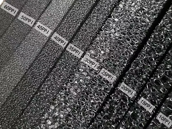 Nickel foam with various aperture sizes