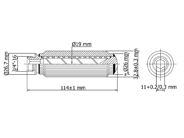 A polymer sintered filter drawing