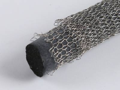 Une image de joint de treillis métallique tricoté double couche en élastomère rond
