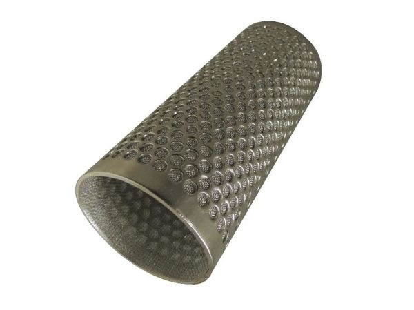 A sintered mesh self cleaning filter is displayed.