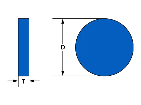 Blue sintered porous disc drawing