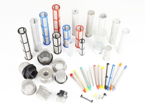 Various spray gun filters are displayed.