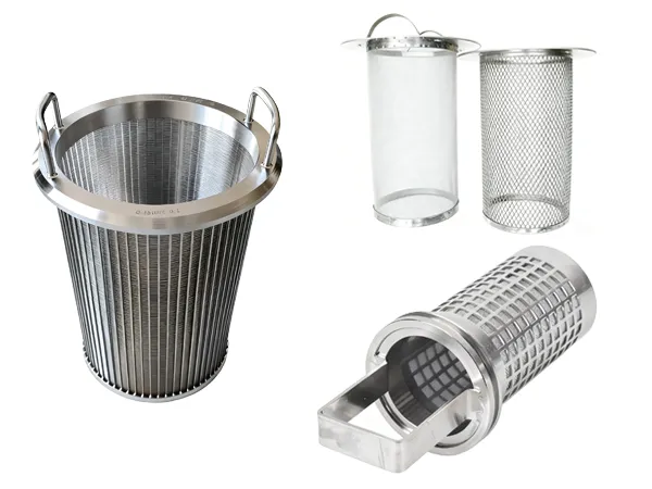 Stainless steel filter baskets in different designs
