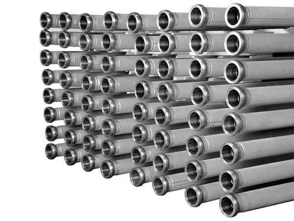 Many rows of strengthened hot gas cleaning filters are displayed.