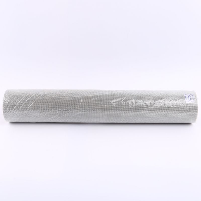 Woven mesh roll is packaged with plastic film.
